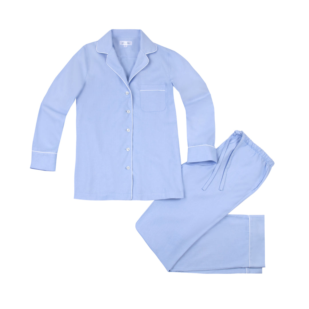 Schlafanzug Menton bleu Flanell