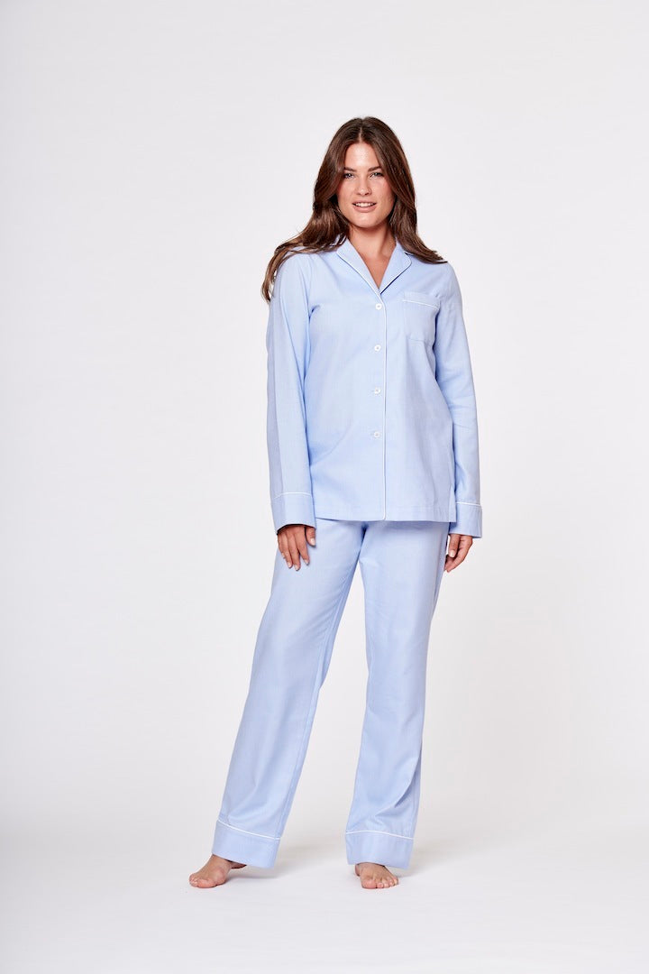 Schlafanzug Menton bleu Flanell